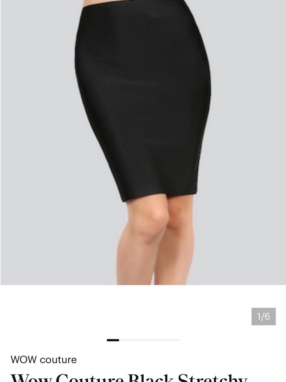 WOW couture Black High-Waist Stretch Pencil Skirt